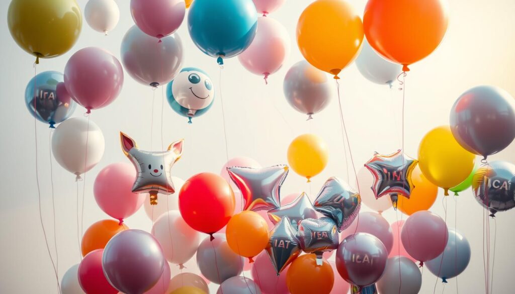 Različite vrste balona sa helijumom