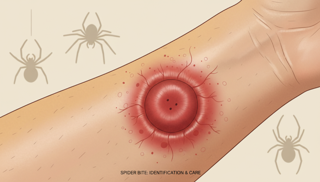 kako prepoznati ujed pauka