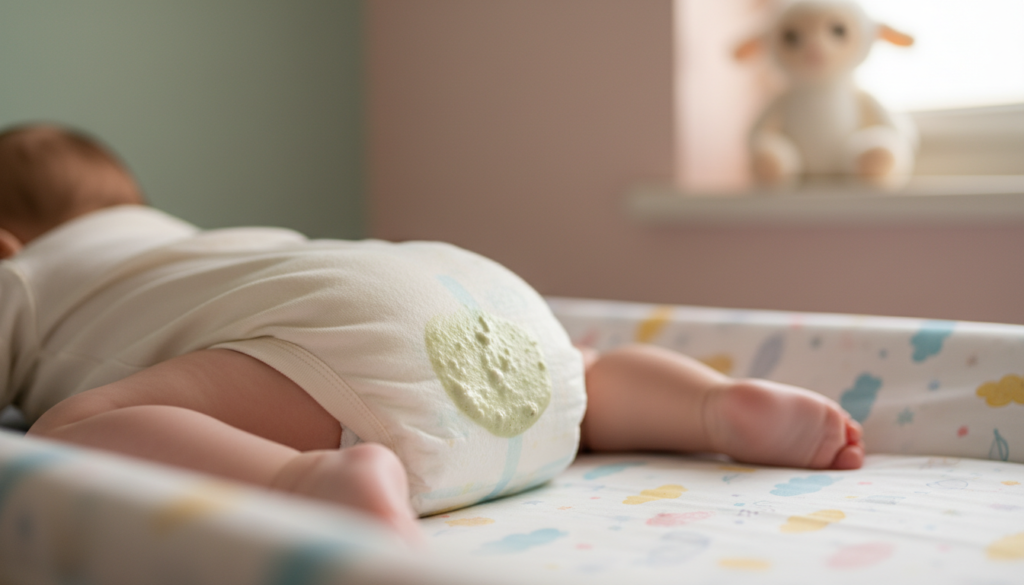 zelena stolica kod beba